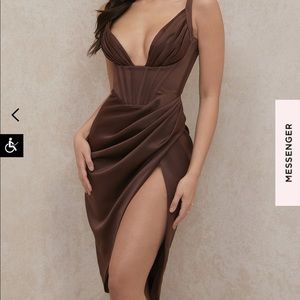 House of CB Faye Satin Corset Dress